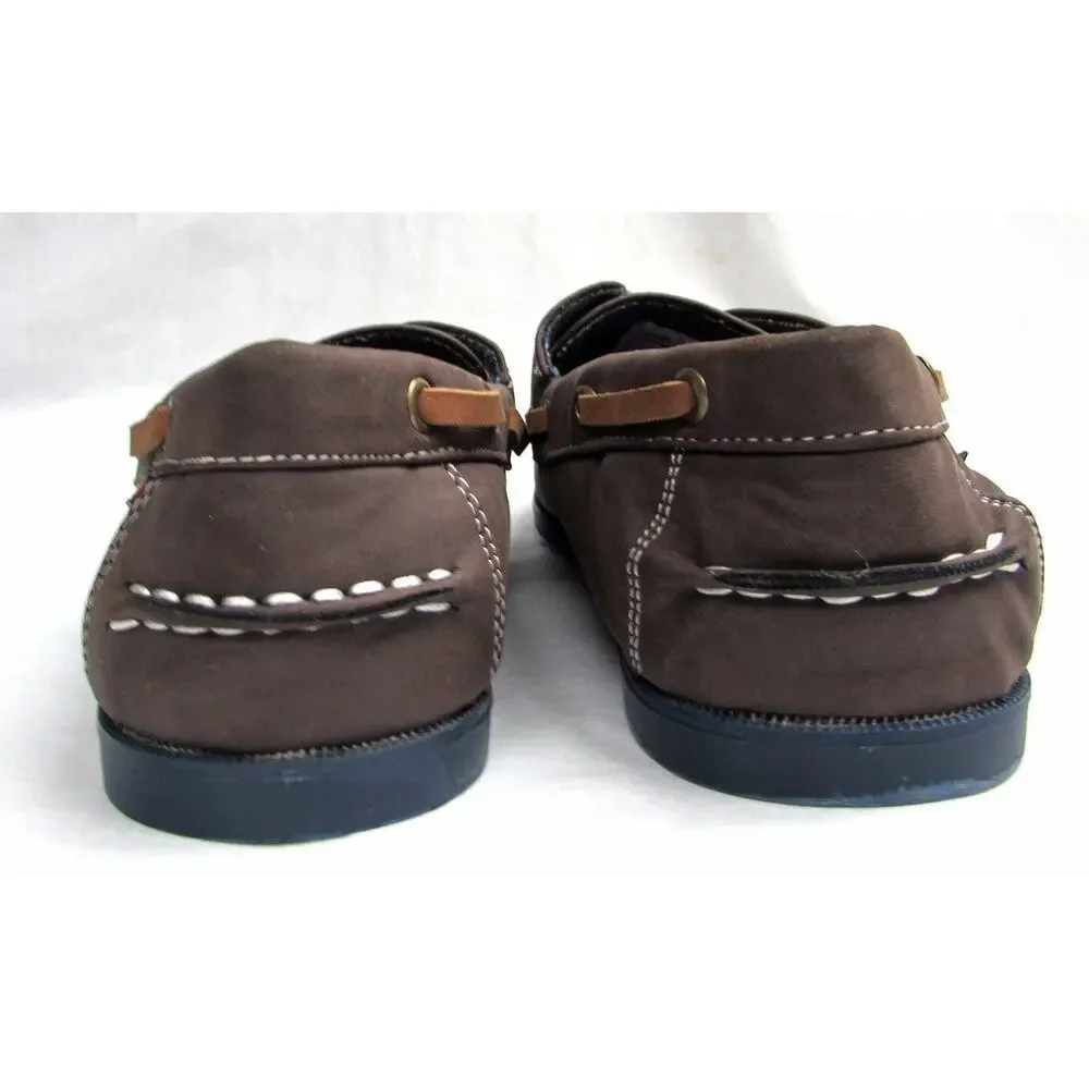Tommy Hilfiger boys size 4 boat shoes brown
